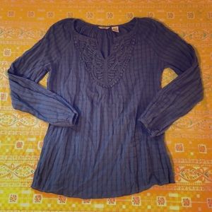 IZOD Blue Long Sleeved Blouse